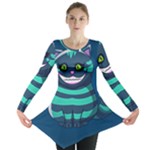 blue Cheshire Cat Long Sleeve Tunic 