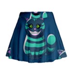 blue Cheshire Cat Mini Flare Skirt