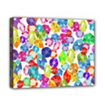 rainbow rhinestones Canvas 10  x 8  (Stretched)