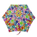 rainbow rhinestones Mini Folding Umbrella