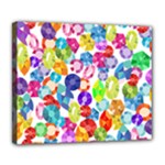 rainbow rhinestones Deluxe Canvas 24  x 20  (Stretched)