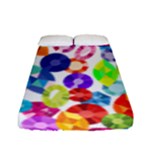 rainbow rhinestones Fitted Sheet (Full/ Double Size)