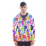 rainbow rhinestones Hooded Wind Breaker (Men)