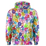 rainbow rhinestones Men s Zipper Hoodie