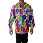 rainbow rhinestones Hooded Wind Breaker (Kids)