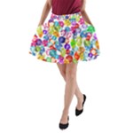 rainbow rhinestones A-Line Pocket Skirt