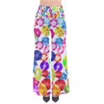 rainbow rhinestones Women s Chic Palazzo Pants 