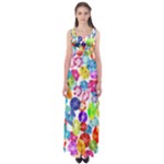 rainbow rhinestones Empire Waist Maxi Dress