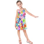 rainbow rhinestones Kids  Sleeveless Dress