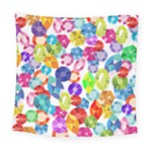 rainbow rhinestones Square Tapestry (Large)