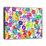 rainbow rhinestones Deluxe Canvas 20  x 16  (Stretched)