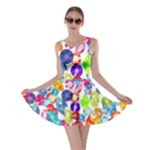 rainbow rhinestones Skater Dress