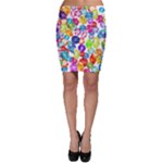 rainbow rhinestones Bodycon Skirt