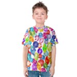 rainbow rhinestones Kids  Cotton Tee