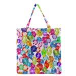 rainbow rhinestones Grocery Tote Bag