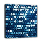  shiny blue sequins Mini Canvas 8  x 8  (Stretched)