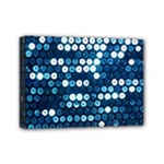  shiny blue sequins Mini Canvas 7  x 5  (Stretched)