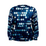  shiny blue sequins Women s Sweatshirt