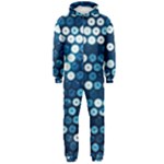  shiny blue sequins Hooded Jumpsuit (Men)