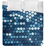  shiny blue sequins Duvet Cover Double Side (King Size)