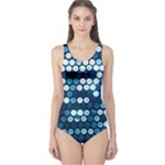  shiny blue sequins One Piece Swimsuit