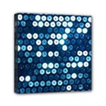  shiny blue sequins Mini Canvas 6  x 6  (Stretched)