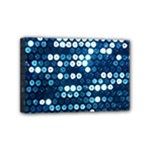  shiny blue sequins Mini Canvas 6  x 4  (Stretched)