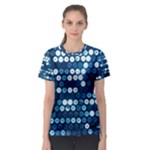  shiny blue sequins Women s Sport Mesh Tee