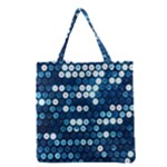  shiny blue sequins Grocery Tote Bag