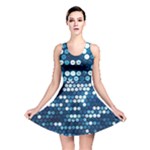  shiny blue sequins Reversible Skater Dress