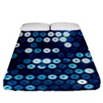  shiny blue sequins Fitted Sheet (Queen Size)