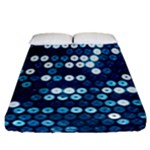  shiny blue sequins Fitted Sheet (California King Size)