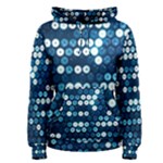  shiny blue sequins Women s Pullover Hoodie