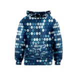  shiny blue sequins Kids  Zipper Hoodie