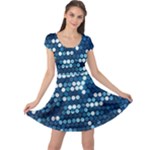  shiny blue sequins Cap Sleeve Dress