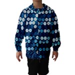  shiny blue sequins Hooded Wind Breaker (Kids)