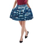  shiny blue sequins A-Line Pocket Skirt