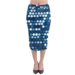  shiny blue sequins Midi Pencil Skirt