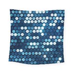  shiny blue sequins Square Tapestry (Small)