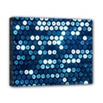  shiny blue sequins Canvas 10  x 8  (Stretched)