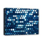  shiny blue sequins Deluxe Canvas 16  x 12  (Stretched) 