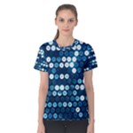  shiny blue sequins Women s Cotton Tee