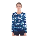  shiny blue sequins Women s Long Sleeve Tee