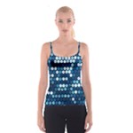  shiny blue sequins Spaghetti Strap Top