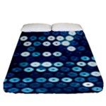  shiny blue sequins Fitted Sheet (King Size)