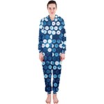  shiny blue sequins Hooded Jumpsuit (Ladies)