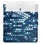  shiny blue sequins Duvet Cover Double Side (Queen Size)