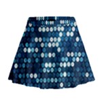  shiny blue sequins Mini Flare Skirt