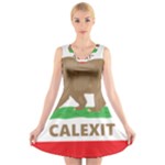 Calexit V-Neck Sleeveless Dress