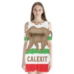 Calexit Shoulder Cutout Velvet  One Piece